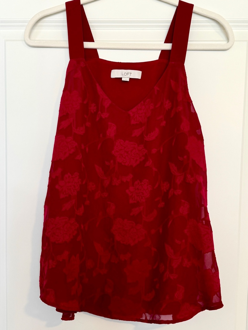 Ann Taylor LOFT Dark Red Shell Blouse